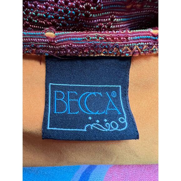 Becca Women's Swimwear Side Tie Bikini Bottom Moderate Multicolor Size Small - Picture 5 of 6